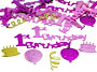 1st Birthday Confetti, Pink